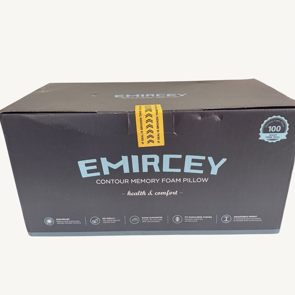 Emircey Contour Memory Foam Cervical Pillow Neck Pain Relief NEW - Picture 7 of 12